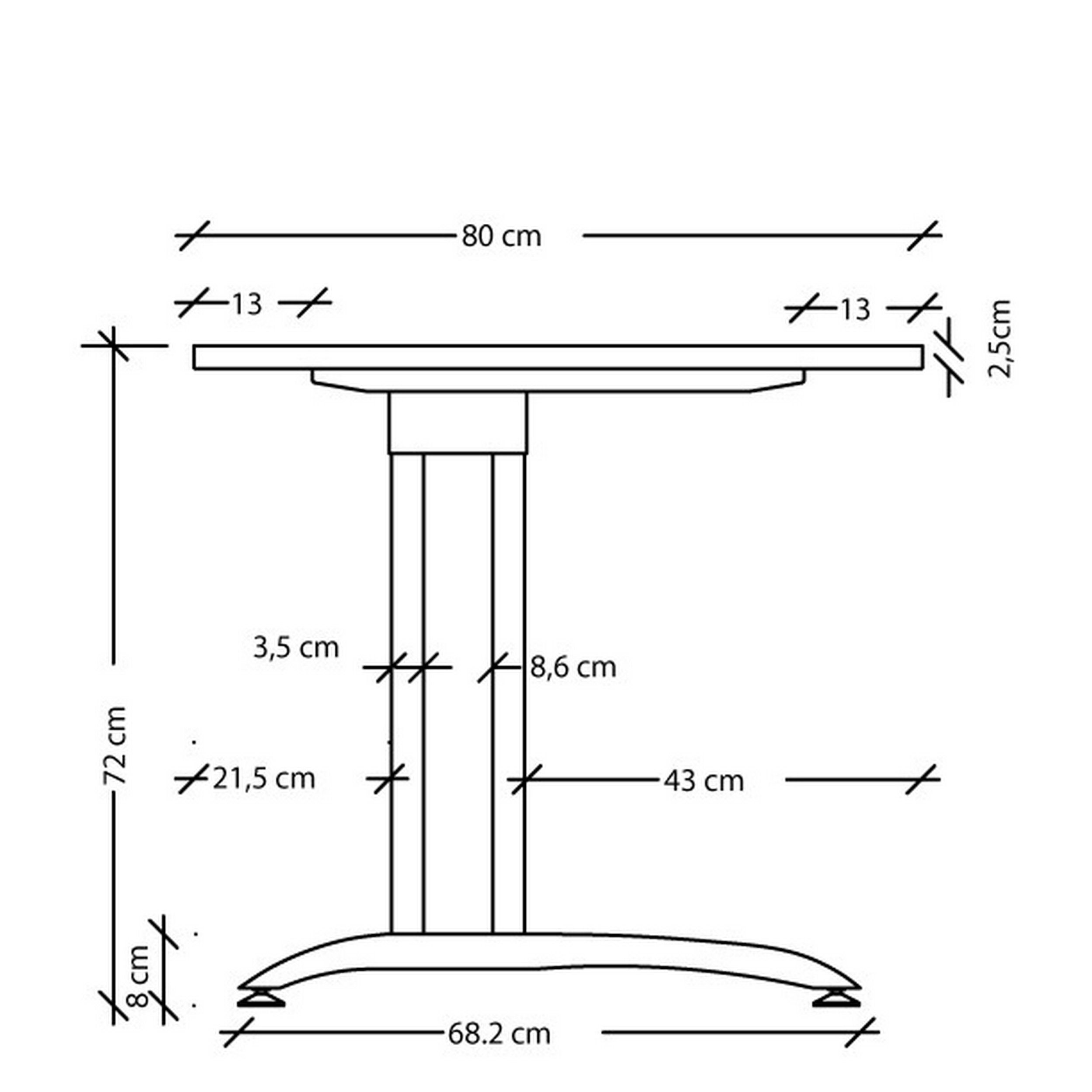 cm Schreibtisch Serie-B, Rechteck: Asteiche Dekor: bümö Schreibtisch x 160 - 80