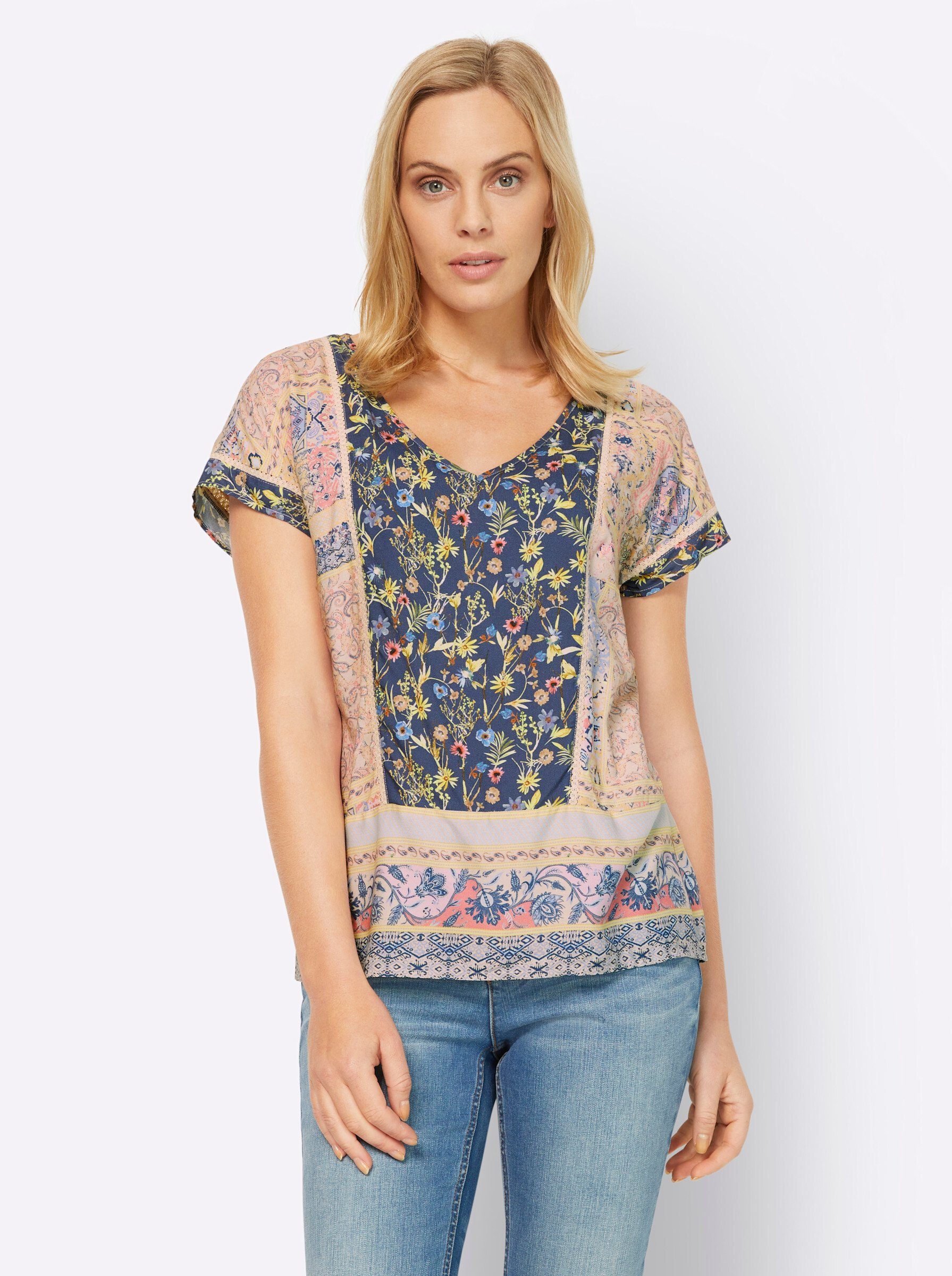 Klassische Bluse Druckbluse