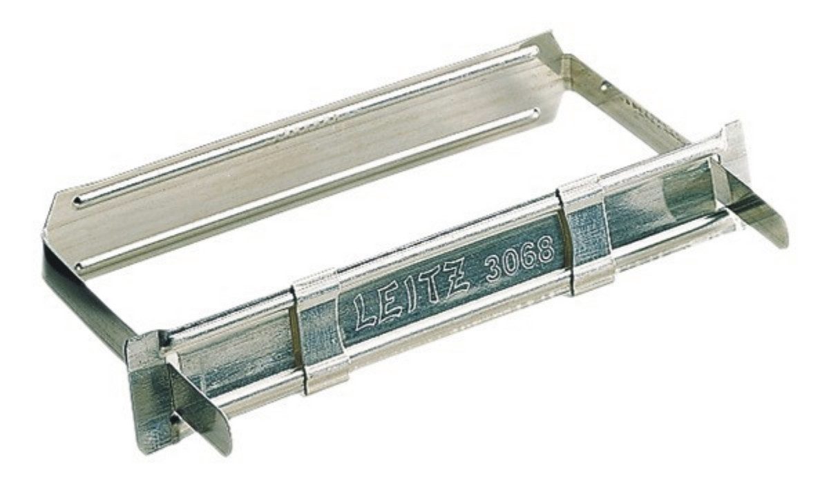 LEITZ Abheftstreifen Fastener (Aufreihband mit Deckschiene) Metall Packung mit 50 Stück