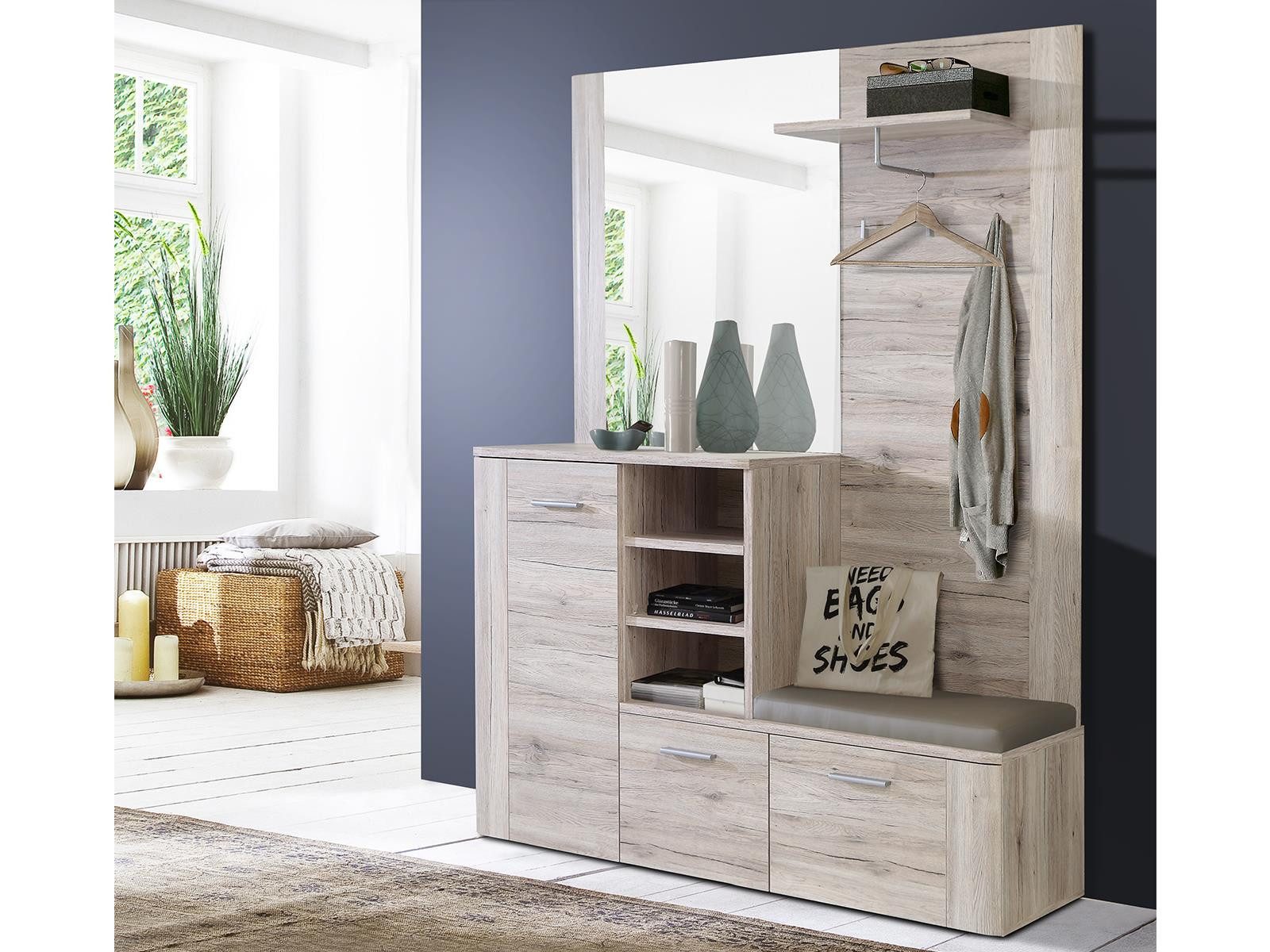 freiraum Kompaktgarderobe Chevy 155.2 x 200 x 41.6 cm (B/H/T)