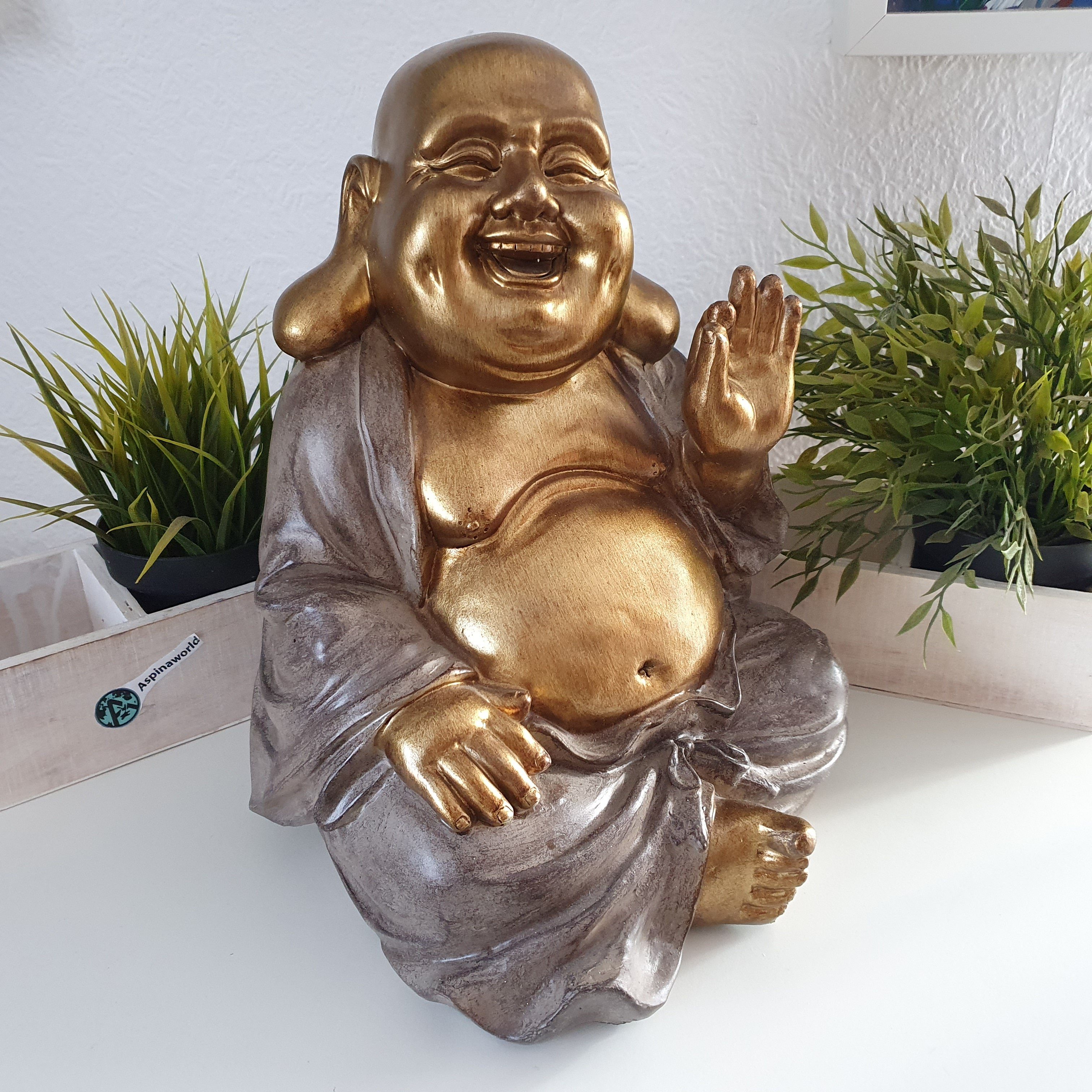Aspinaworld Dekofigur Große sitzende Buddha Figur günstig online kaufen