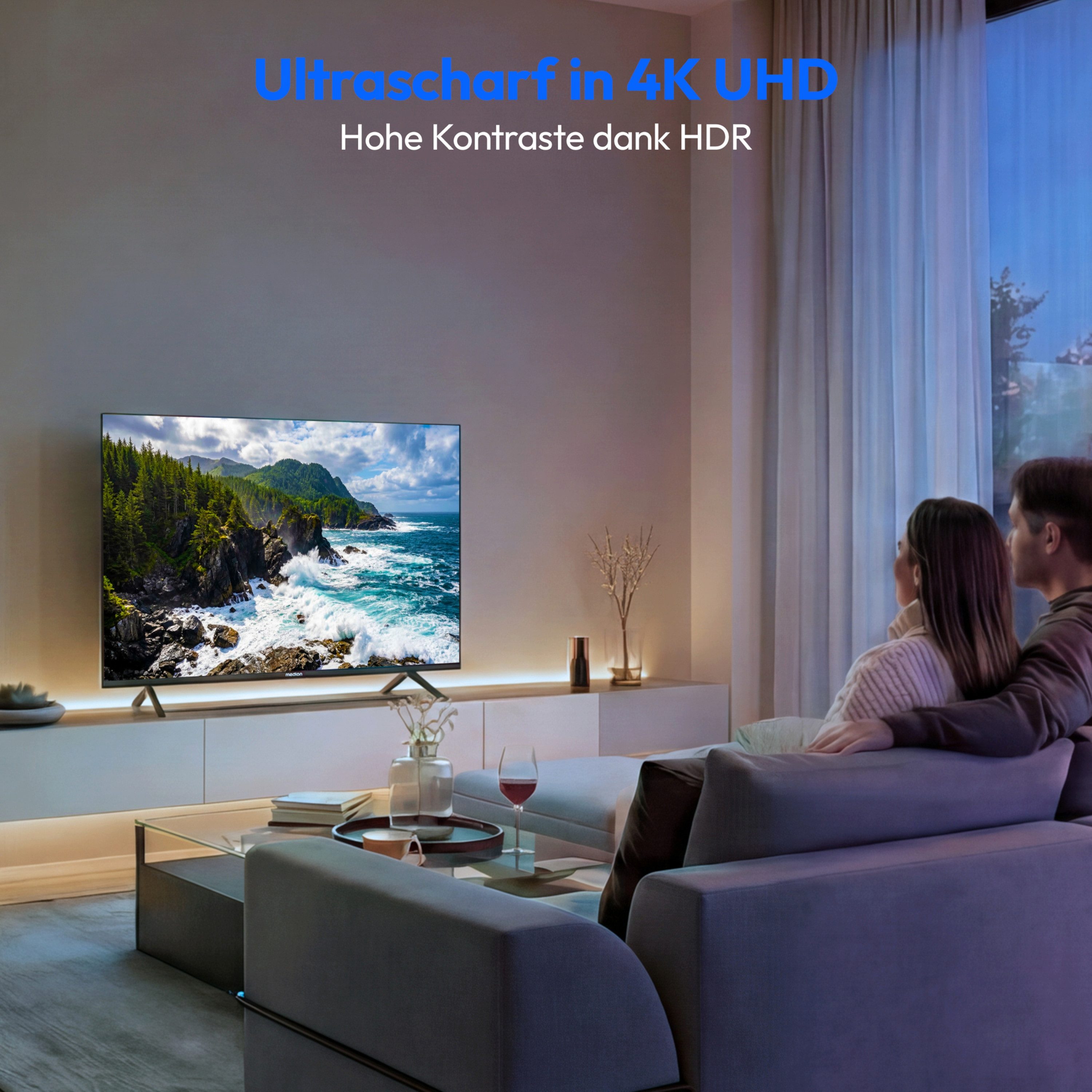 Medion® MD850401 LCD-LED Fernseher (125.7 cm/50 Zoll, 4K Ultra HD, 60Hz, X8502602)