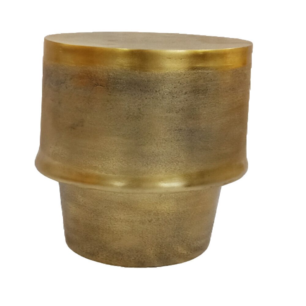 Villa Möbel Beistelltisch Gleza (Packung, 1-St., 1 St. Beistelltisch), aus Aluminium in Gold lackiert