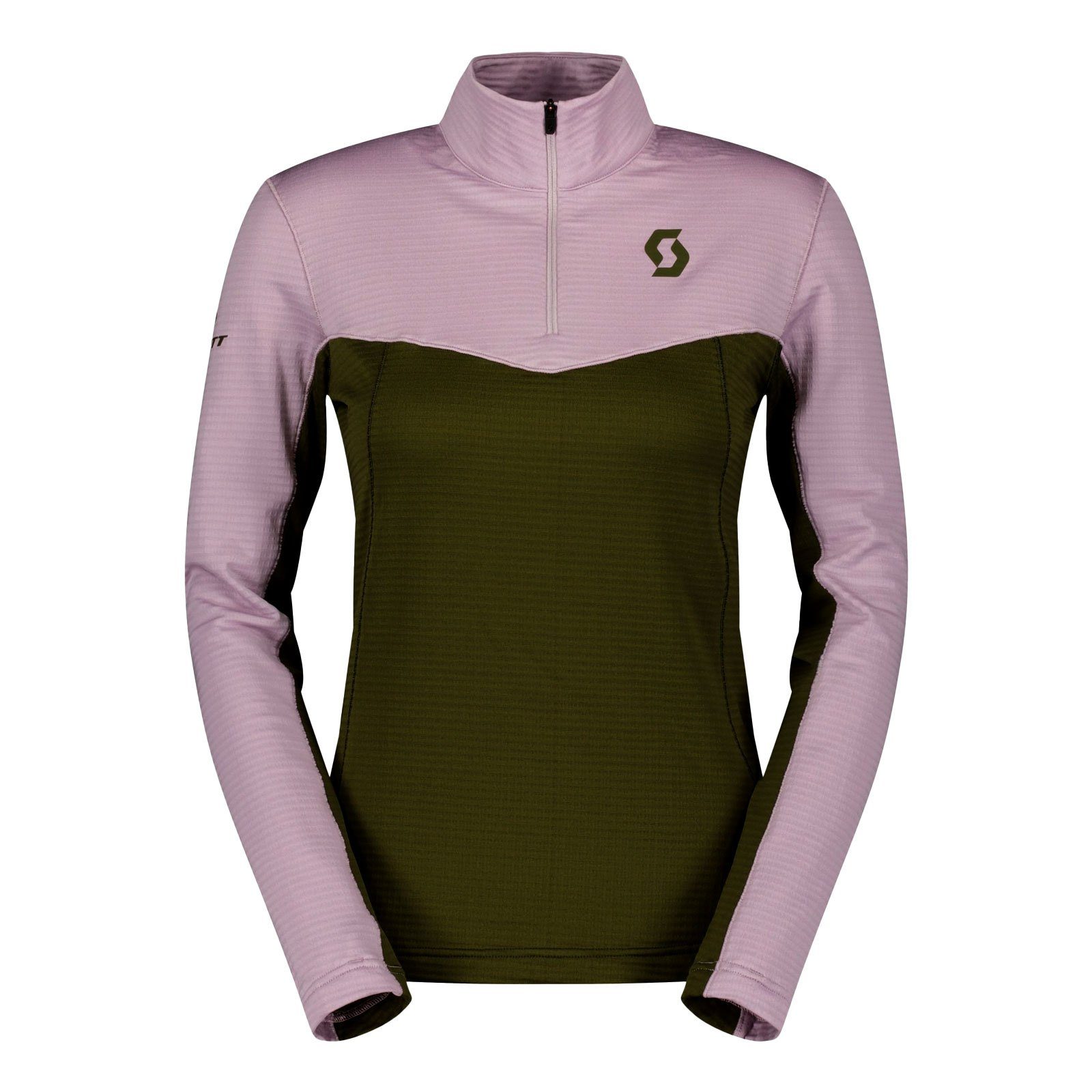 Scott Trainingspullover Defined Light Pullover geschnitten fir / cloud körperbetont green pink 7647