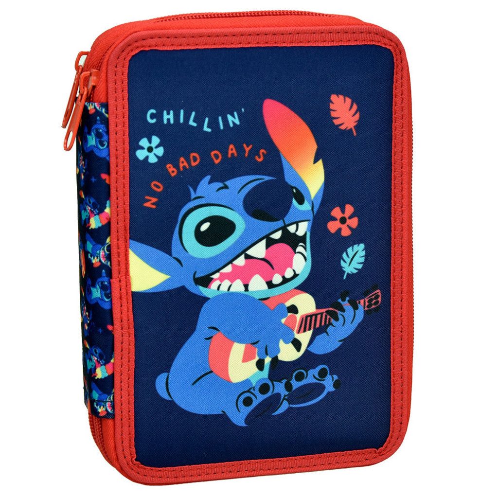 Disney Federmäppchen Disney Lilo und Stitch Chillin' gefülltes Federmäppchen, zweistöckig