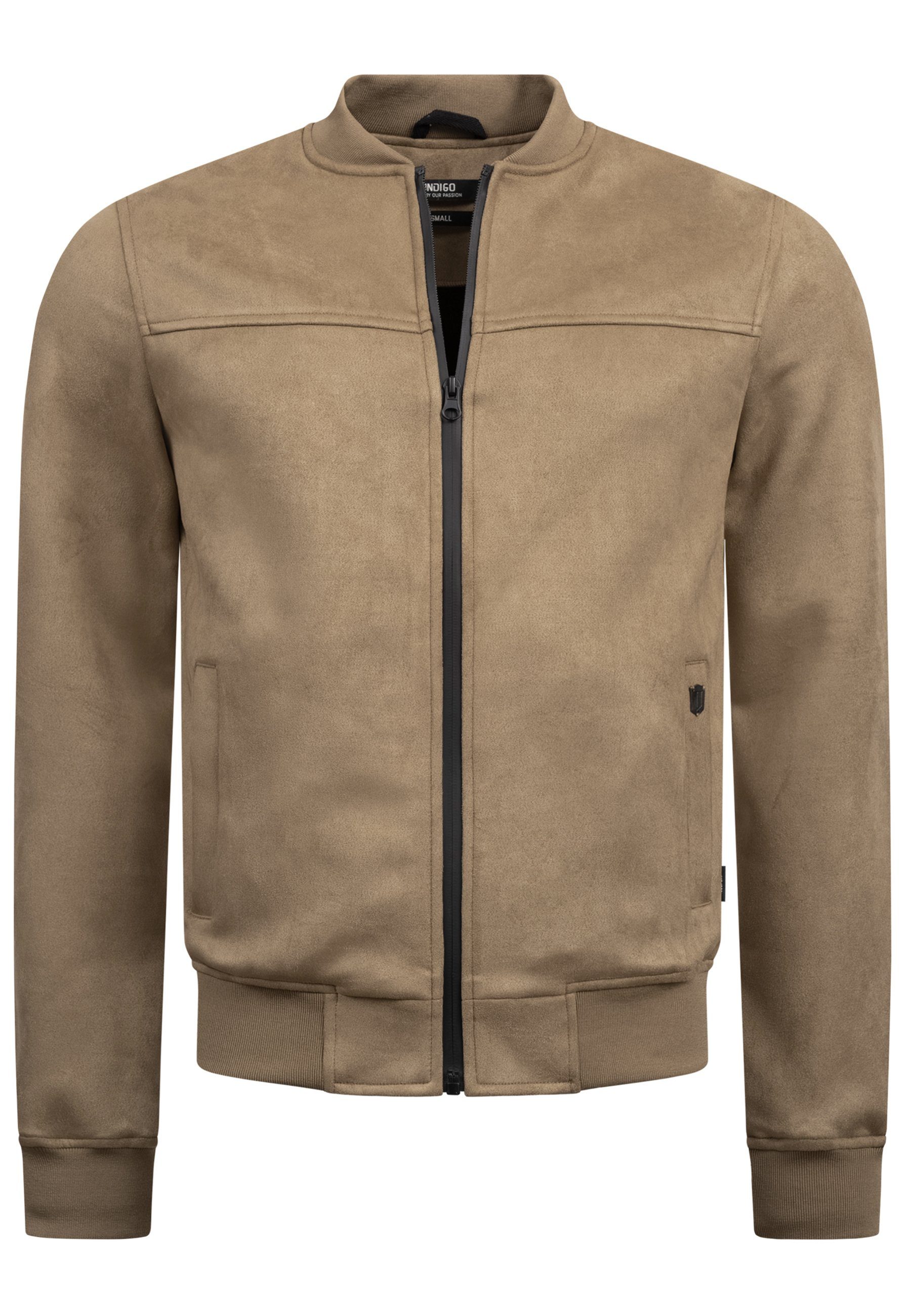 Indicode Sommerjacke Ibon Kunstlederjacke mit Stehkragen günstig online kaufen