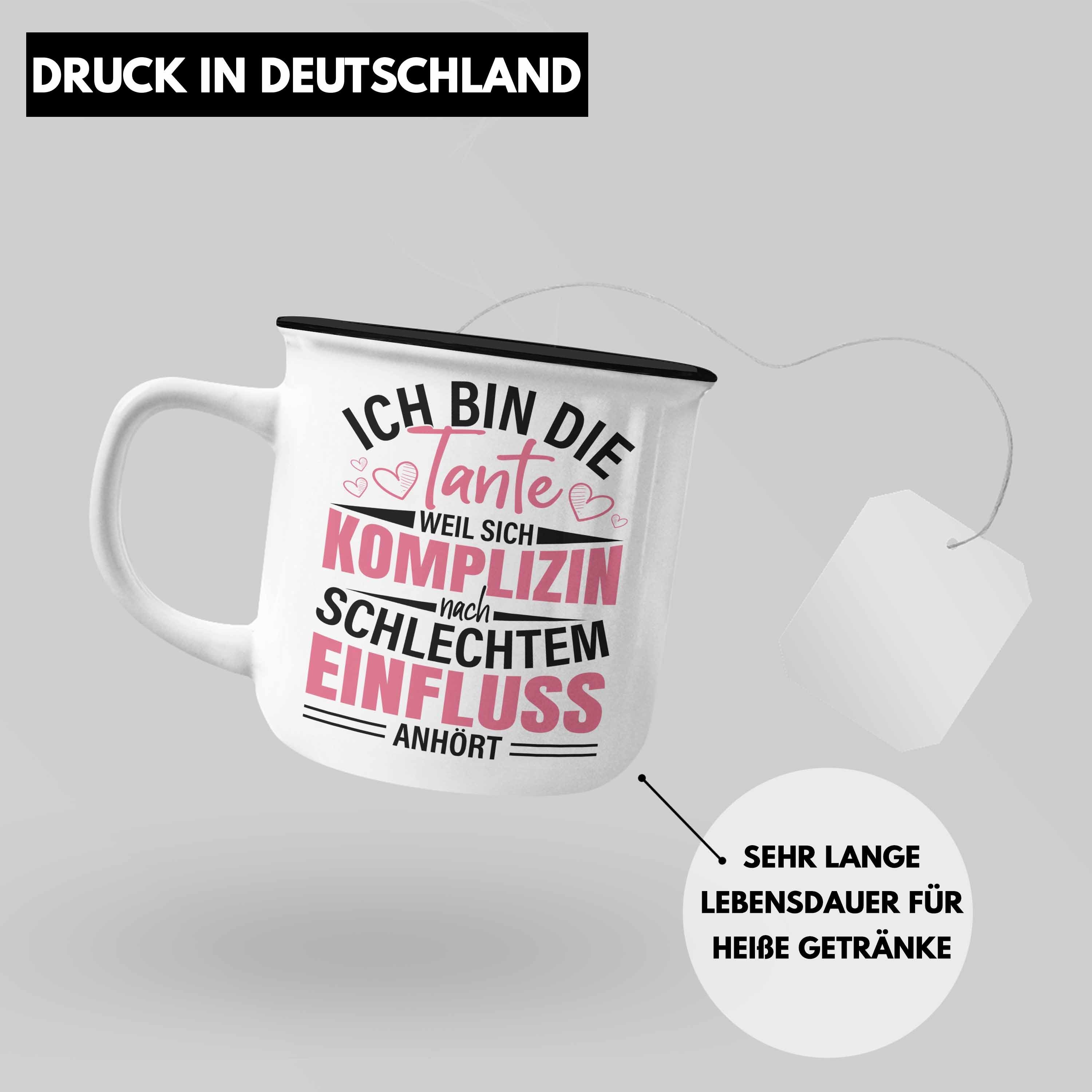 Spruch Thermotasse Geschenk Schlechter Ich Lustig Tante Tante Bin Schwarz Einfluss Emaille Tasse Geschenkidee Trendation - Trendation Die