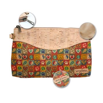 Veggees Handtasche Peacie, Vegan und PETA approved. Einstellbare Schulterriemen. Wundervolles Design