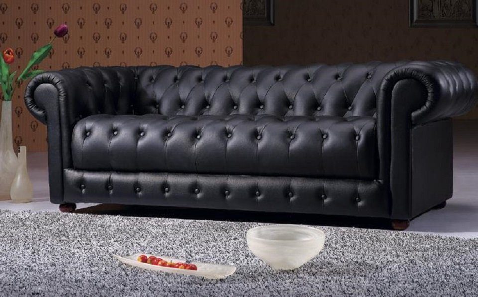 JVmoebel Chesterfield-Sofa Design Ledersofa Chesterfield Made Stühle Europe Garnitur in Sofa Sitzpolster Couch