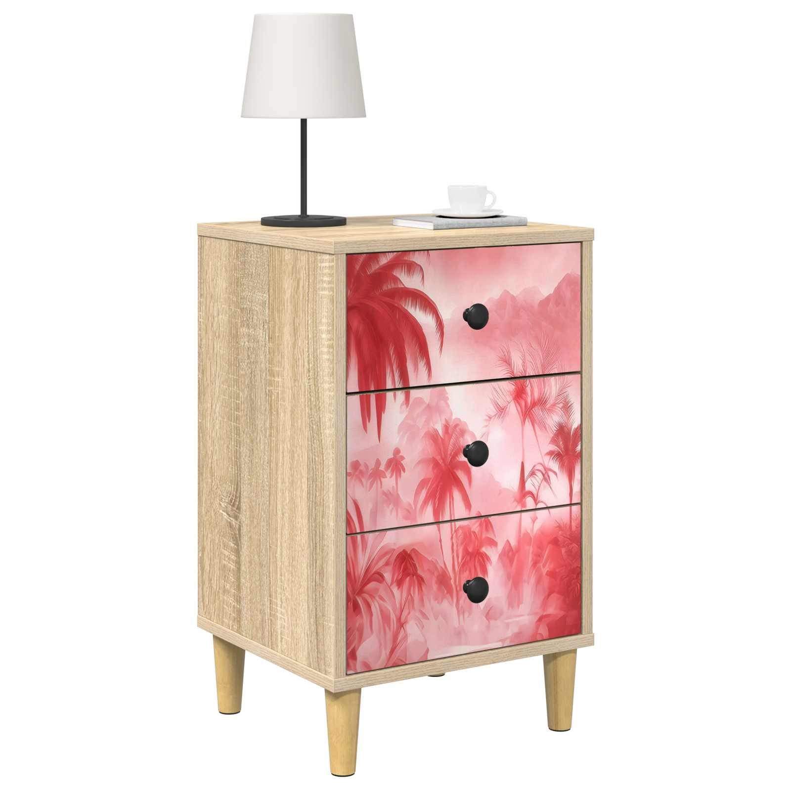 vidaXL Nachttisch Nachttisch AACHEN 2 stk. Sonoma-Eiche 36 x 33 x 60 cm (2-St)