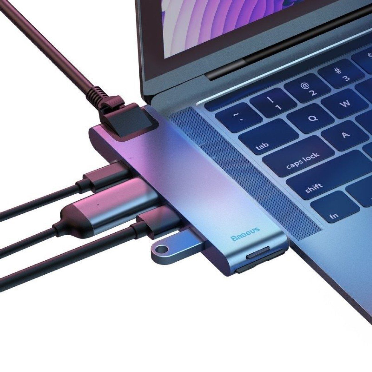 Baseus 7 in 1 HUB-Adapter für MacBook Pro 2016/2017/2018 doppelt USB-C Grau Usb-адаптер