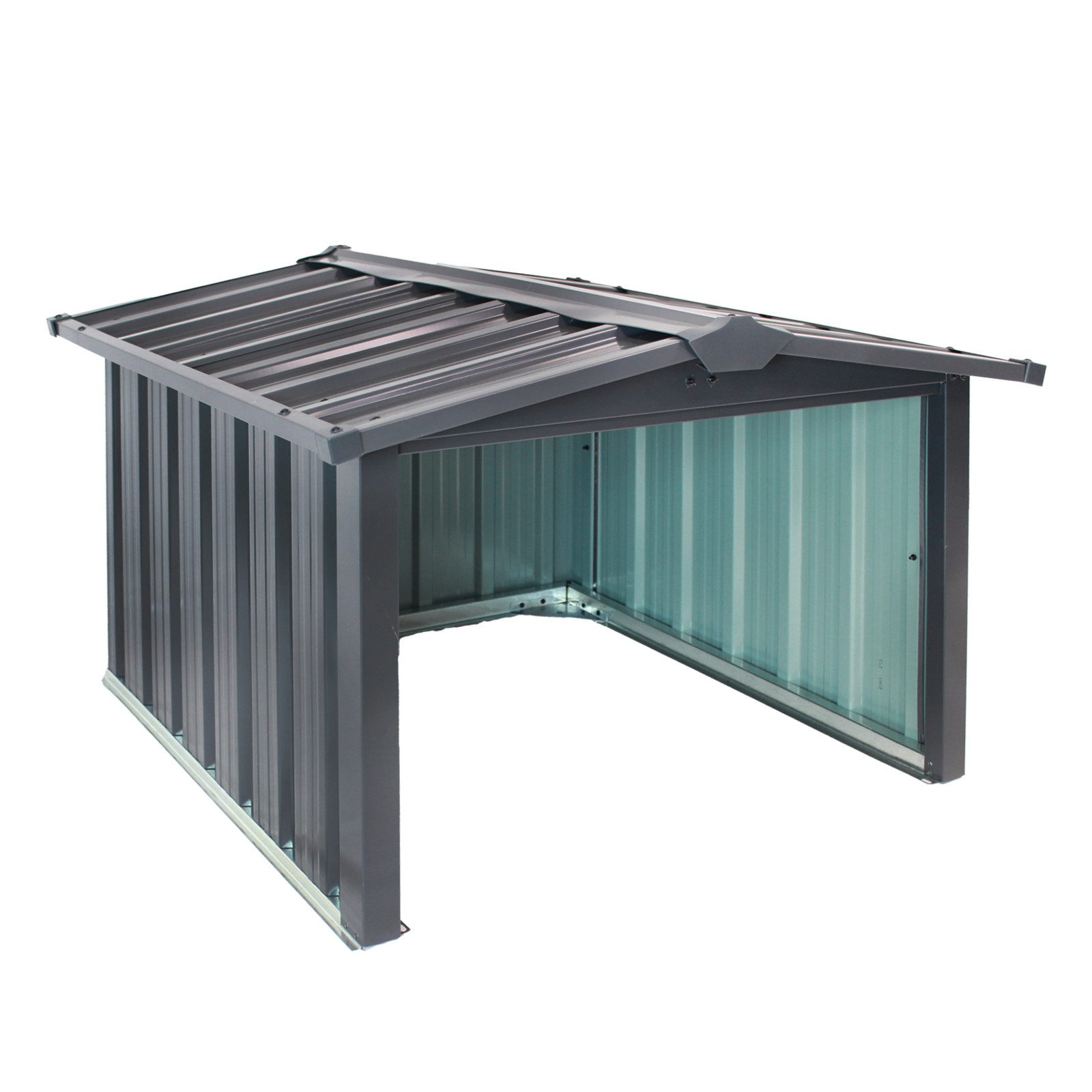 TRUTZHOLM Mähroboter-Garage Mährobotergarage aus Metall mit Satteldach 68×47 cm Carport Überdachun, für fast alle Mähroboter