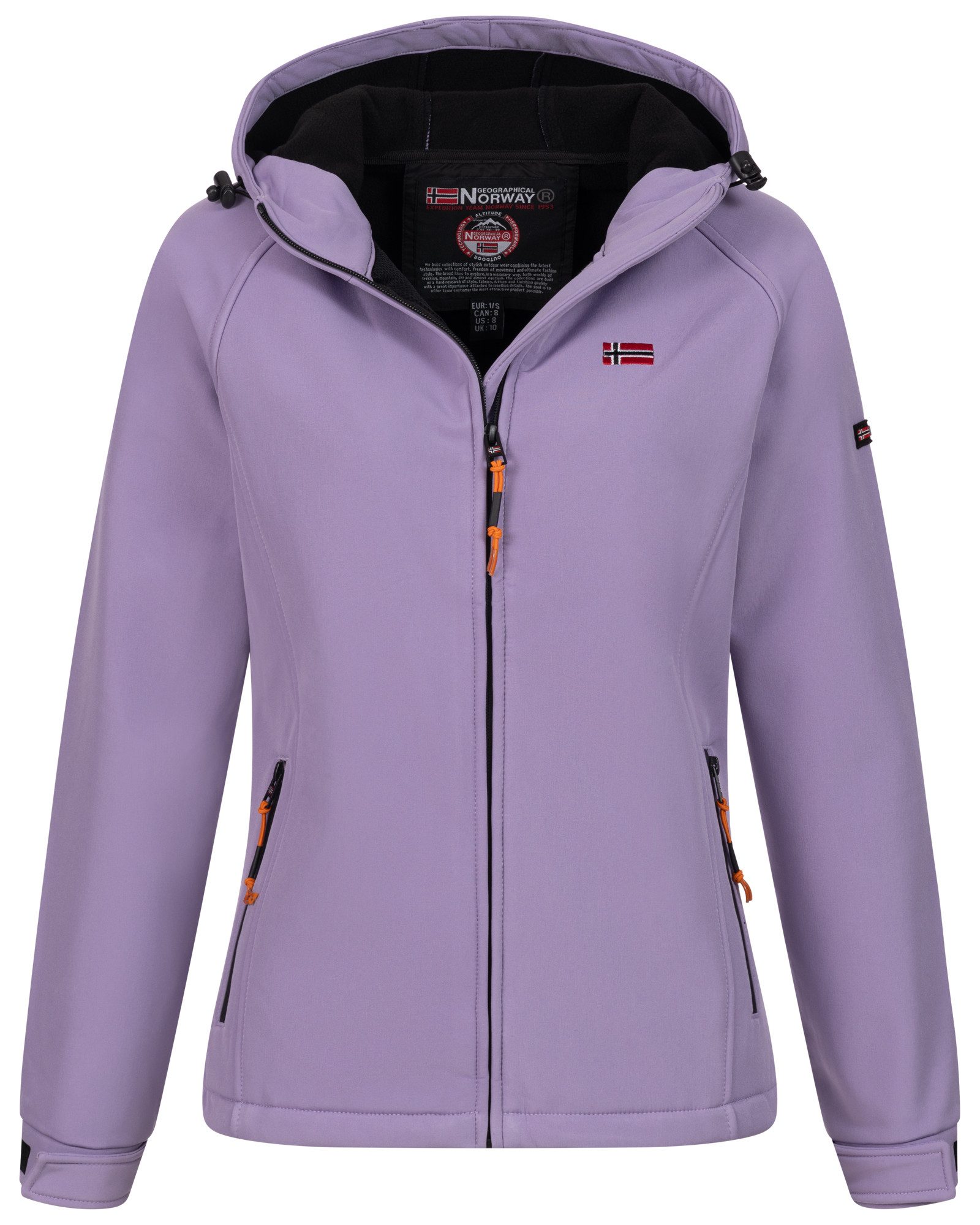 Geographical Norway Softshelljacke Damen Frühlings Jacke Softshell Jacke Regen Outdoor Übergangs Jacke