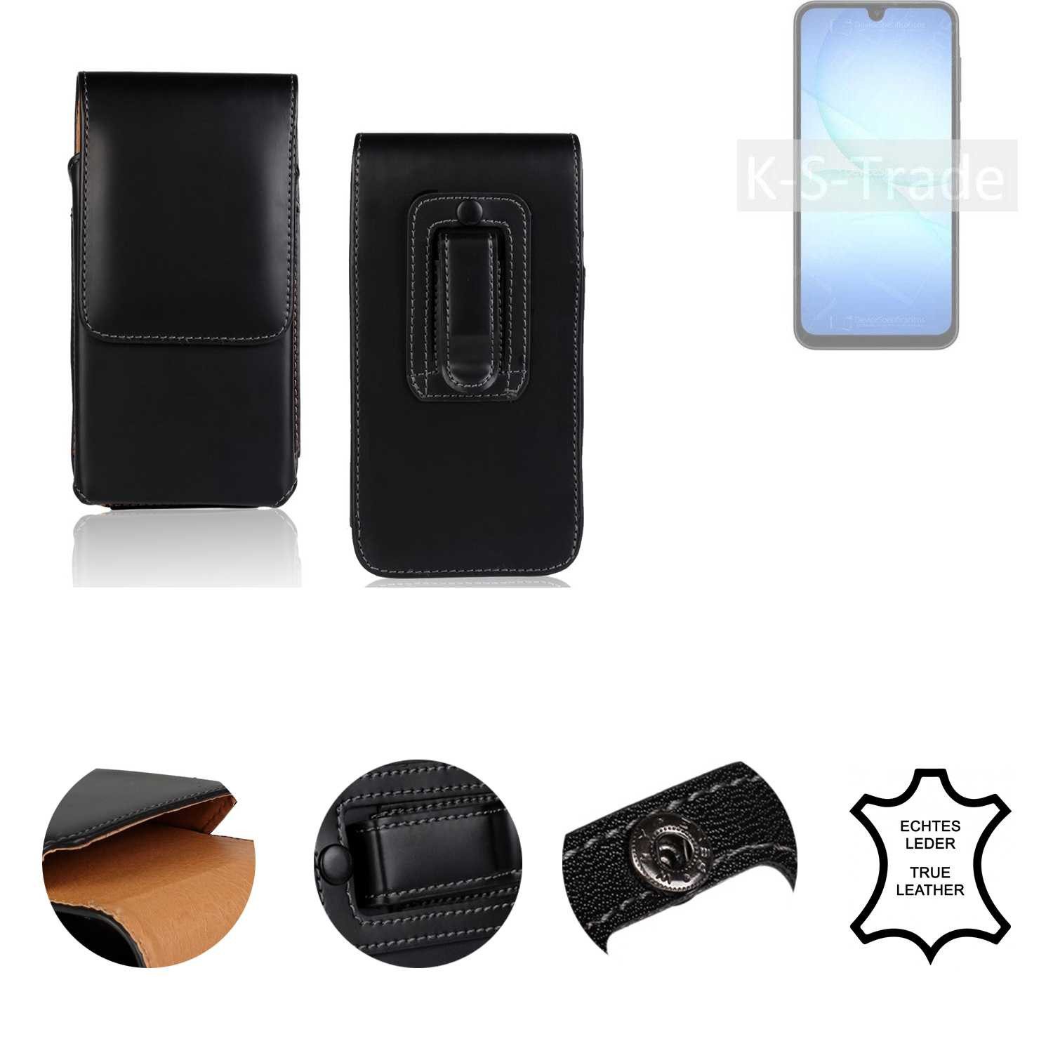 K-S-Trade Handyhülle für Samsung Galaxy A17 5G, Holster Gürteltasche Handy Hülle Schutzhülle Handyhülle Leder