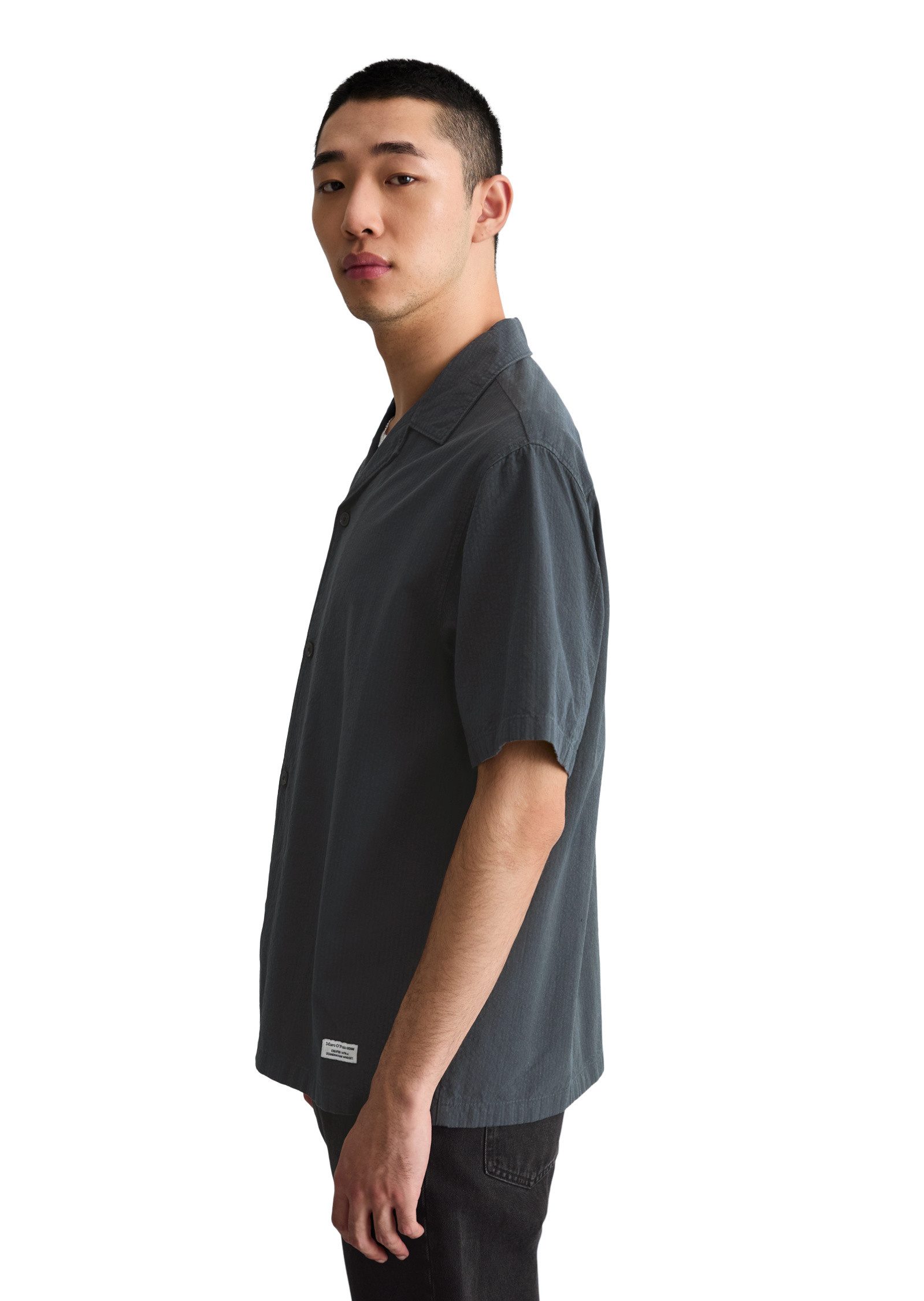 Marc O'Polo DENIM Kurzarmhemd aus reiner Bio-Baumwolle