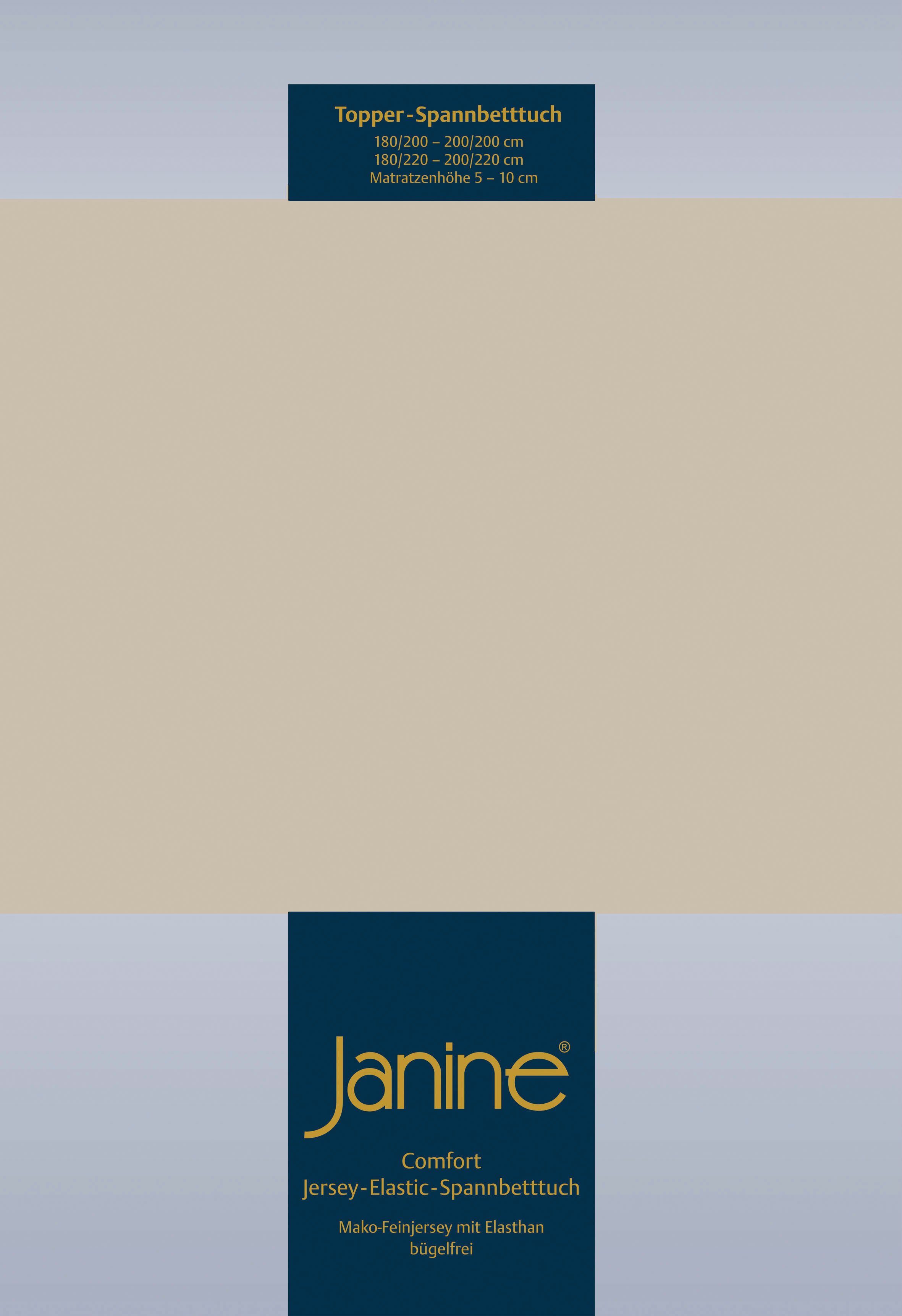 Janine Janine Topper-Spannbetttuch 5001 (für Box-Spring Betten) perlblau (3 günstig online kaufen