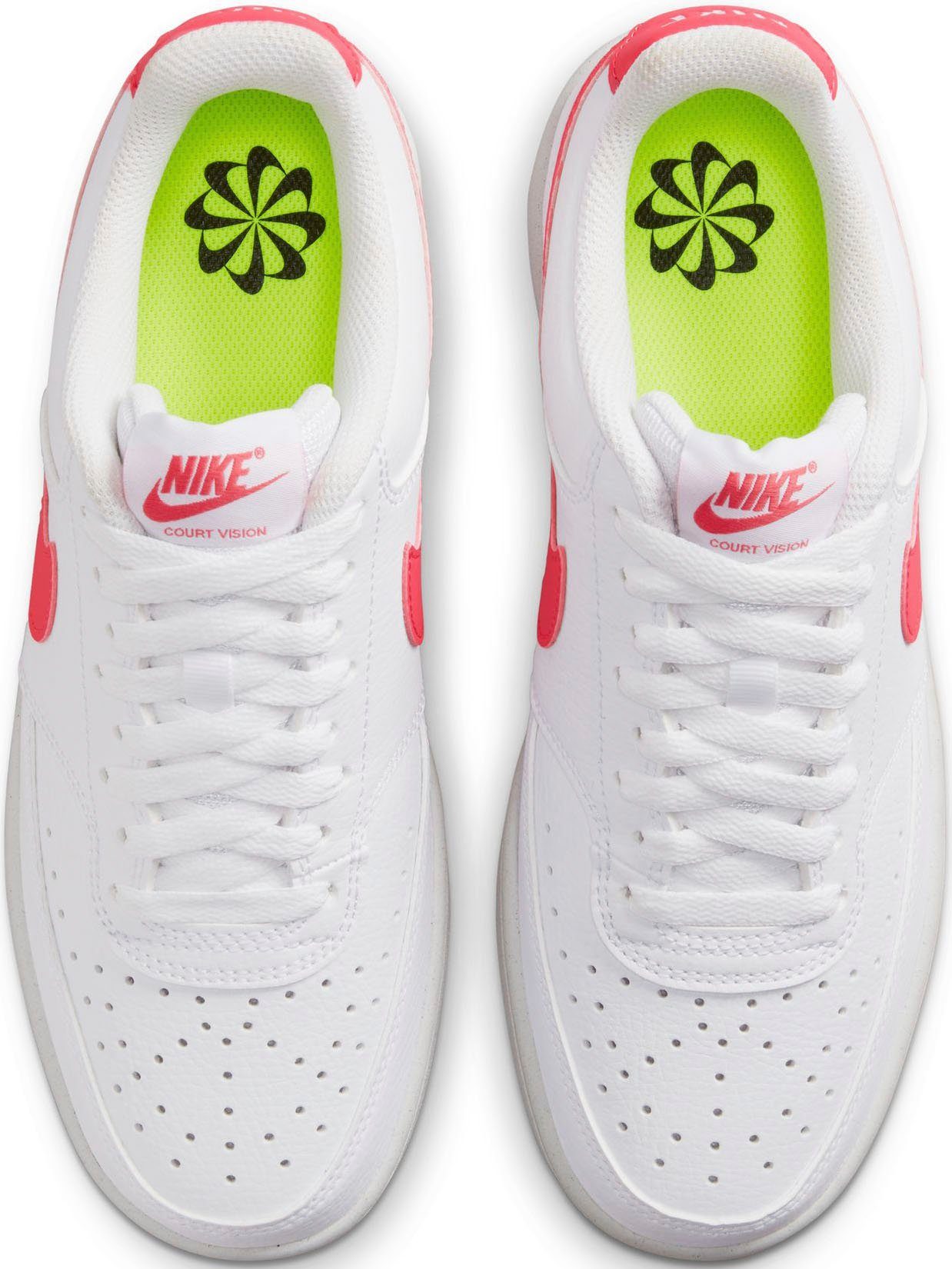 1 Design auf Air VISION Force COURT Spuren Nike LOW den Sneaker Sportswear des