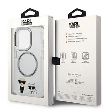 KARL LAGERFELD Handyhülle Case MagSafe Katze transparent iPhone 14 Pro Max