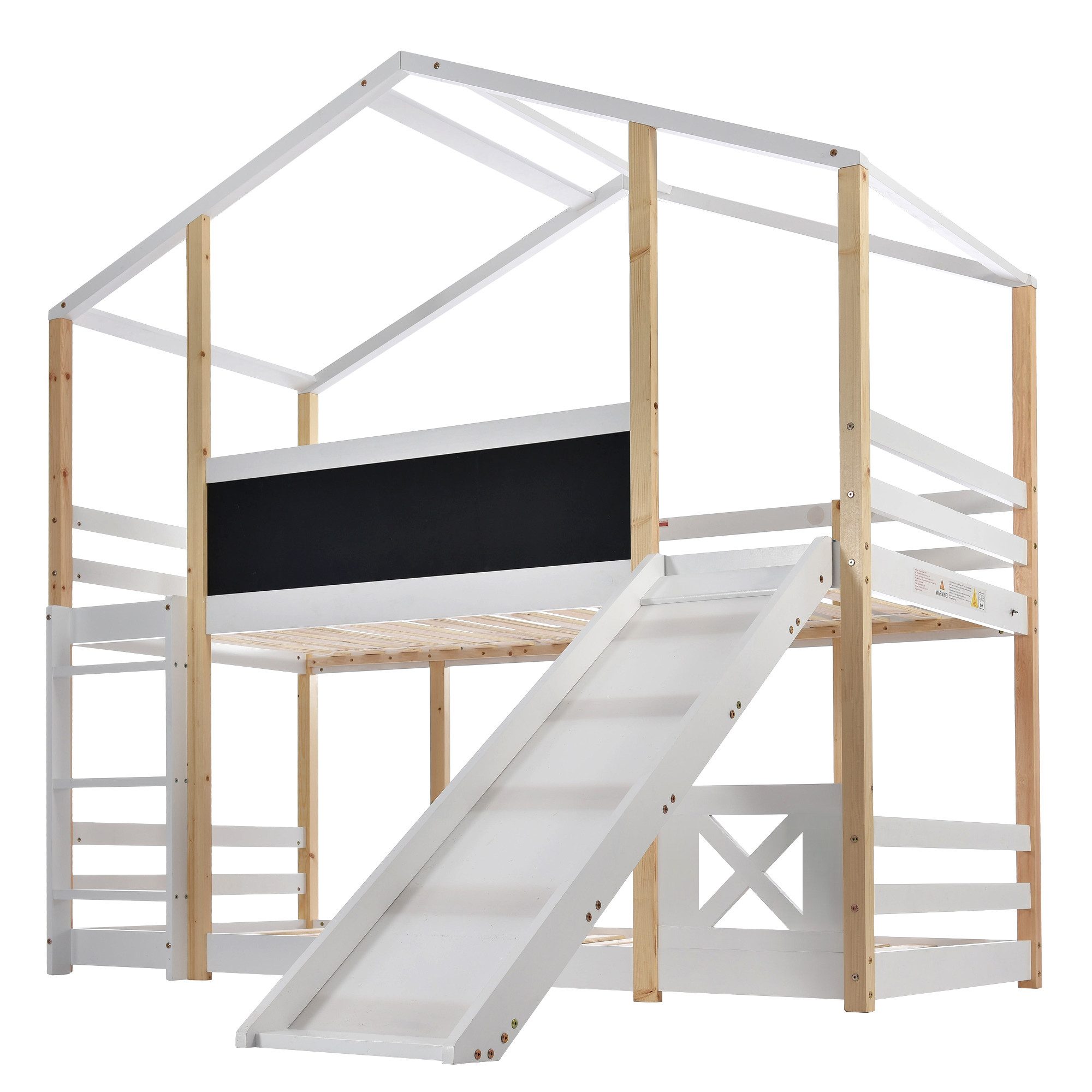 Etagenbett Kinderbett Baumhaus mit Rutsche & Leiter 90 x 200 cm