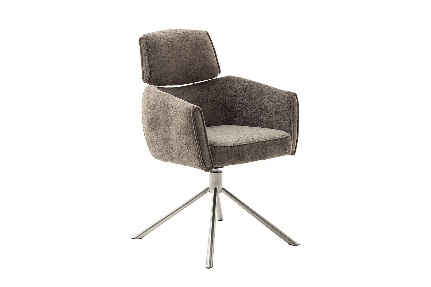 MCA furniture Armlehnstuhl (2-er Set) in Braun, Polyester - 60x92x64cm (BxHxT) (2-er Set)