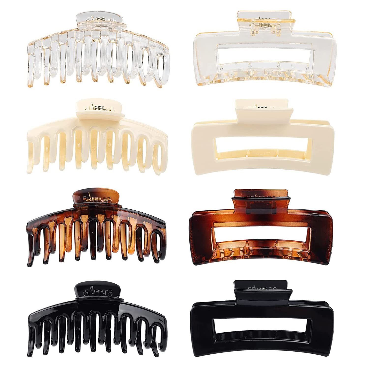 LIANNA Haarspange Haarspange Große Haarklammer, Set, 8-tlg., 8er Set Haarklammern rutschfest für dickes Haar, Haarspangen Damen für Dickes Haar Rutschfestes