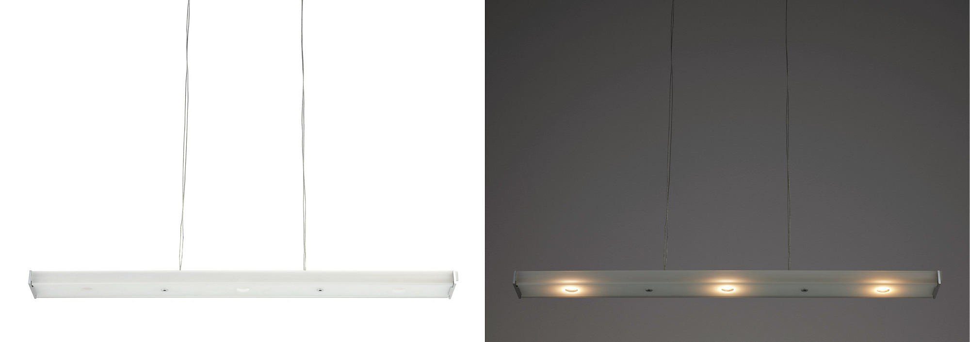 Ledino Glas Qualitaetsware24 wählbar Dimmbar, Aufbaustrahler LED Pendelleuchte LED Alu Lichtfarbe Philips LED