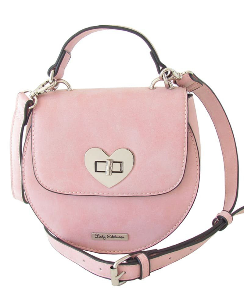 Lady Edelweiss Handtasche Tasche Herzform rosa