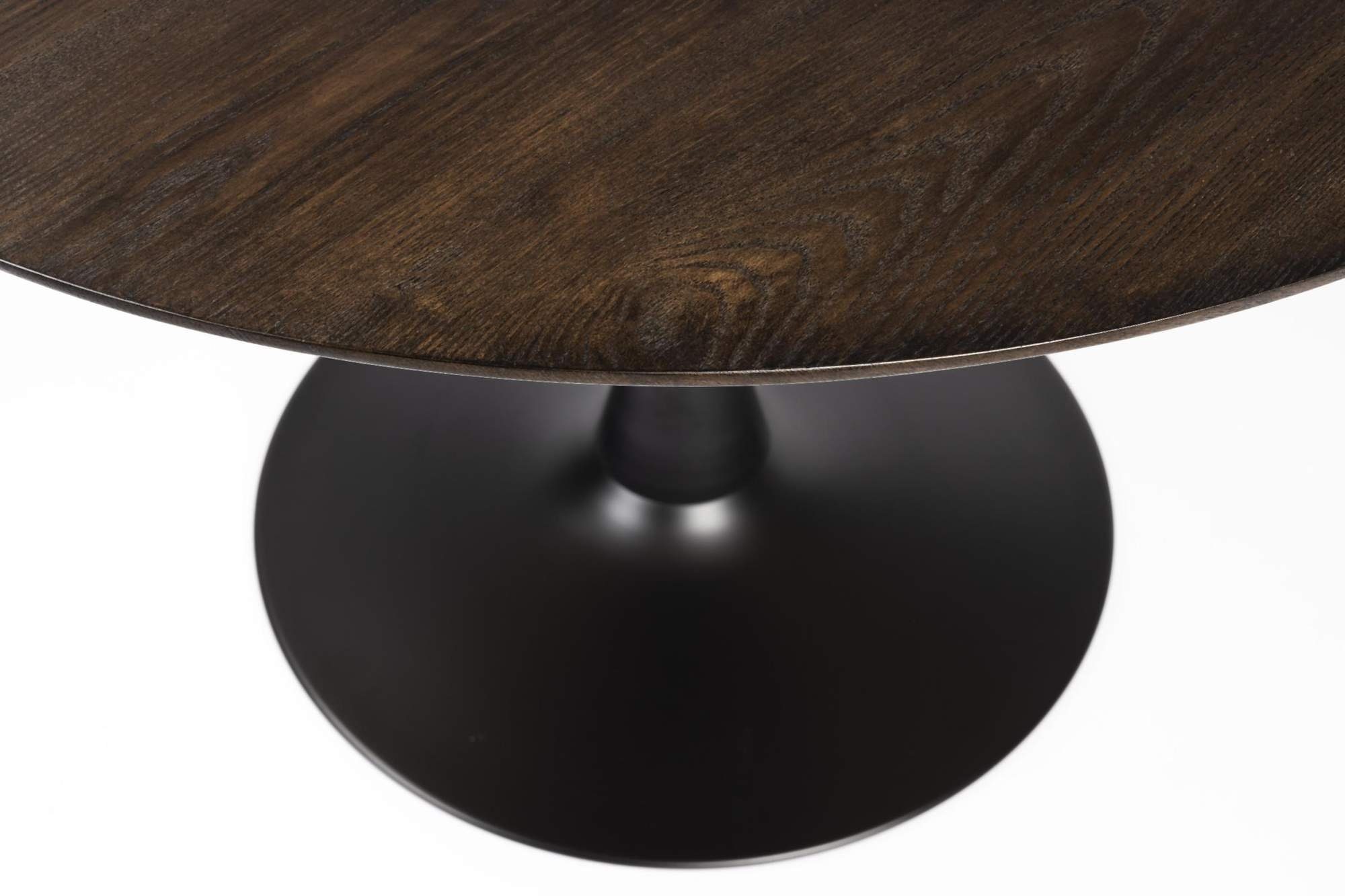 Trendmöbel24 Esstisch Ø BLACK Esstisch BROWN runde cm furniert 110 Tischplatte RAKU Tisch