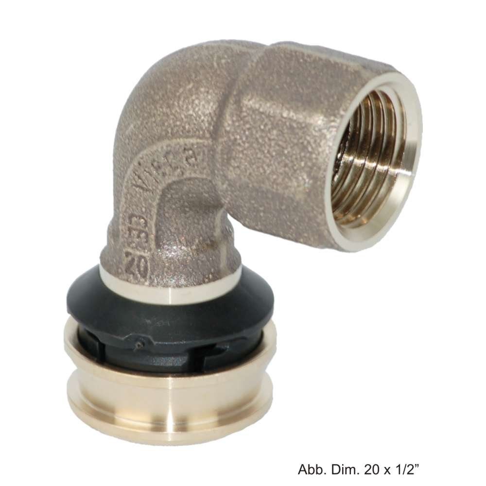 Viega Wasserrohr Viega Raxofix Übergangsbogen, Mod. 5314.11, Rp-Gewinde 16mmx1/2" IG, 9