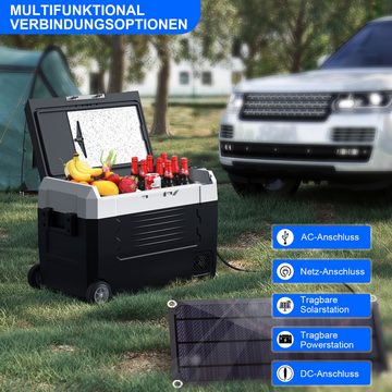 oyajia Kühlbox 45-55L Kompressor mobiler Autokühlschrank, Kühltruhe mit APP-Steuerung, -20°C - 20°C 12/24V DC & 100-240V AC für LKW, Boot, Camping