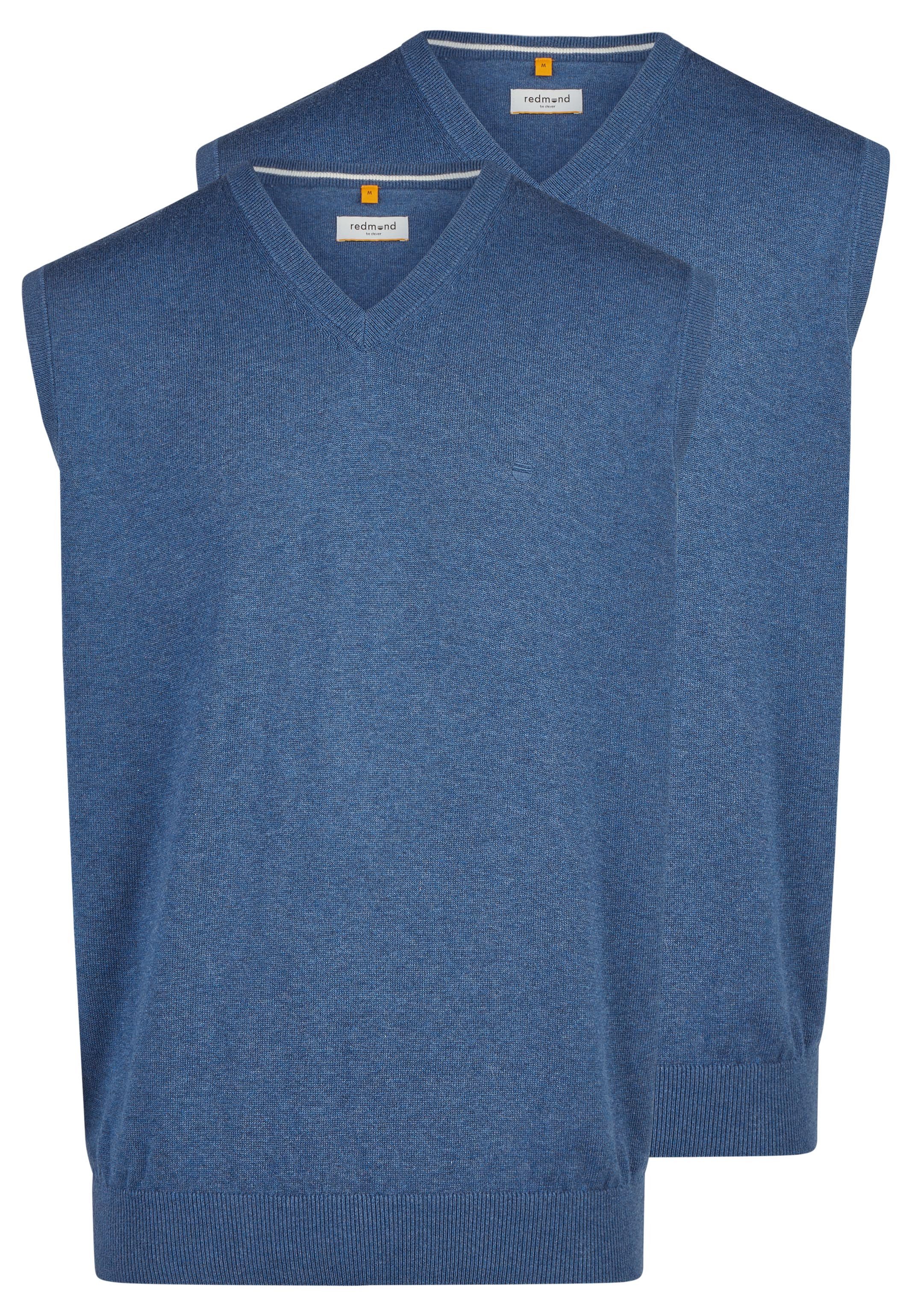 Redmond Pullunder 2er Pack Basic (Spar-Set, 2-tlg) Pullunder - Baumwolle - Atmungsaktiv - Weicher Feinstrick