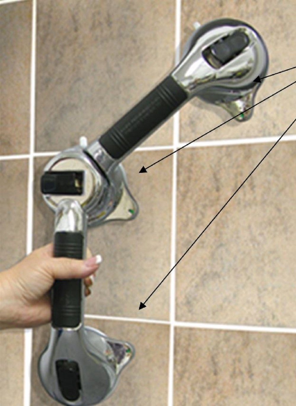 Badewannengriff L24 - Badewannenhaltegriff, doppelt, verchromt.