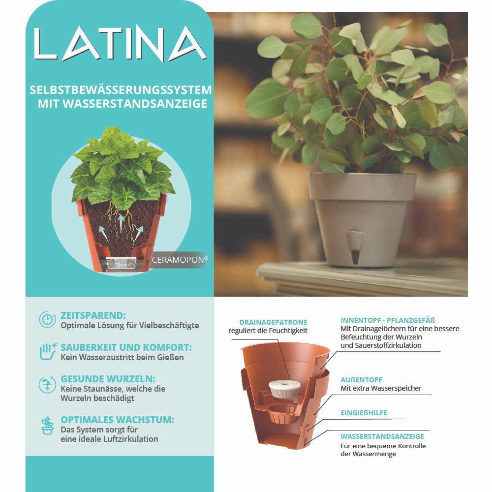 Happy plants Pflanzkübel Latina - Selbstbewässernde günstig online kaufen