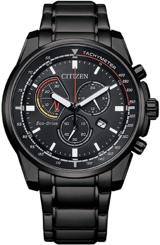 Citizen Solaruhr, Citizen Herren Eco-Drive Solar Armband-Uhr aus Edelstahl  mit Edelstahl Band - Chrono - AT1195-83E