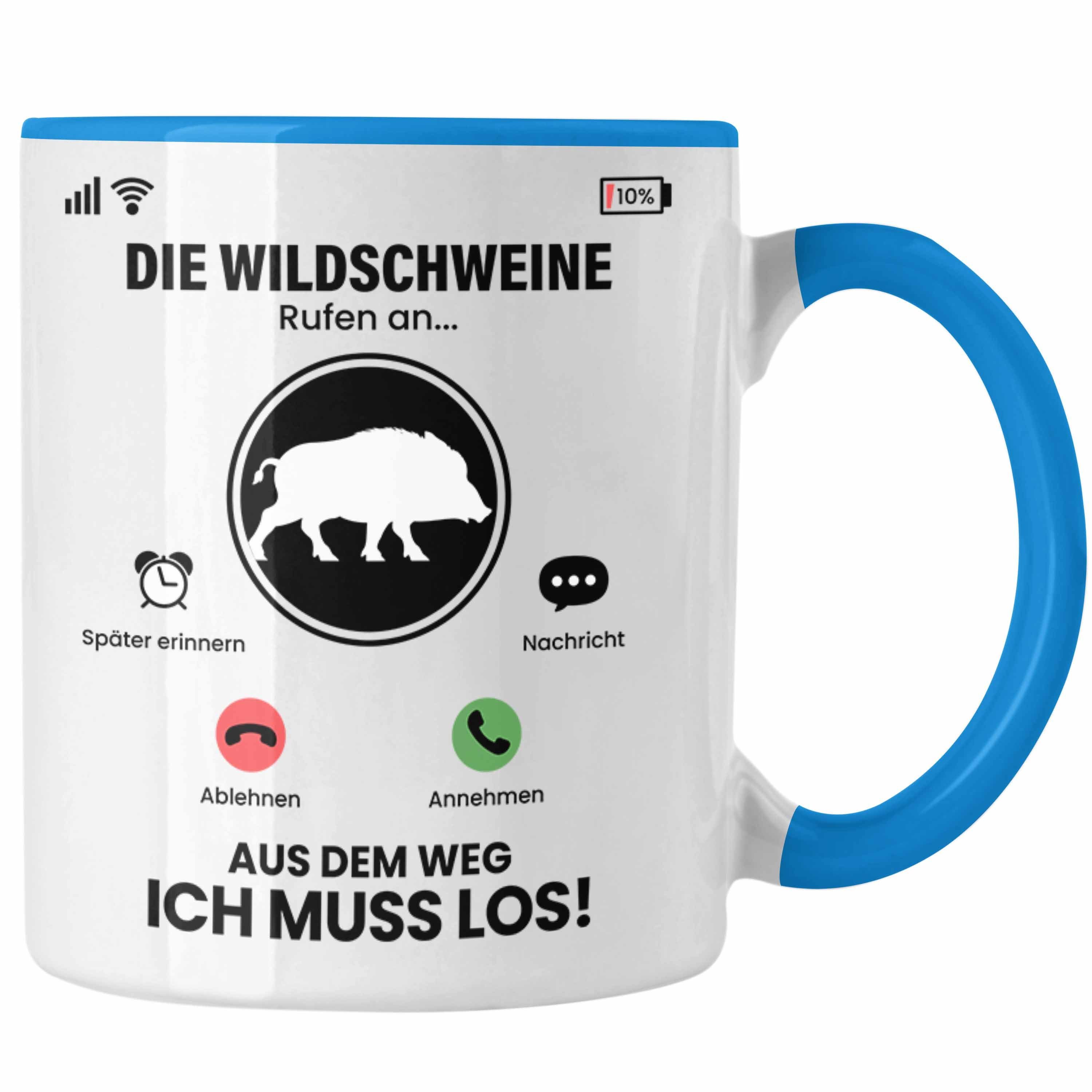 Züchter An Wildschweine Geschenk Tasse Trendation Besi für Blau Die Rufen Tasse Wildschweine