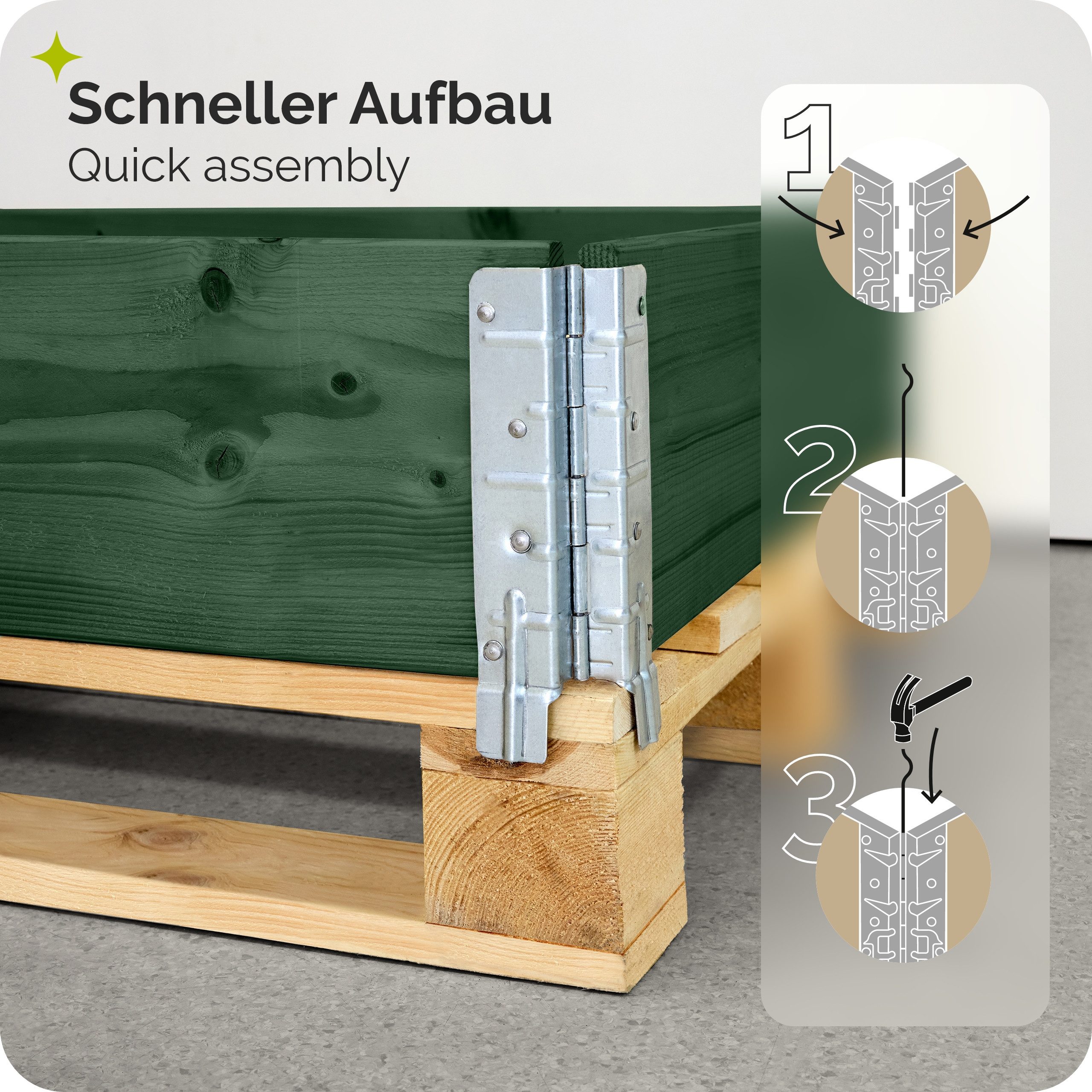 Garronda Auflagenbox Holzaufsatzrahmen für Palette Holzkiste (ohne Palette) GD-0096 (1 St)