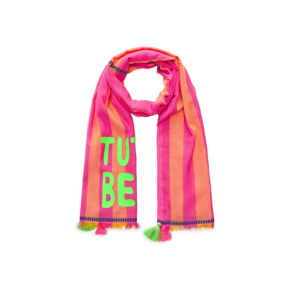 Codello Modeschal Codello Schal mit Streifen und Schriftzug