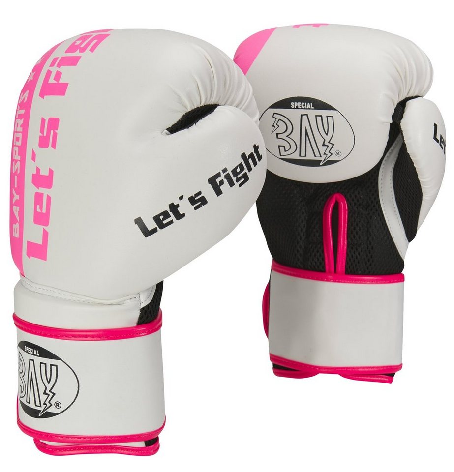 Boxhandschuhe Kickboxe Boxen Lets BAY-Sports Fight pink Box-Handschuhe Mesh