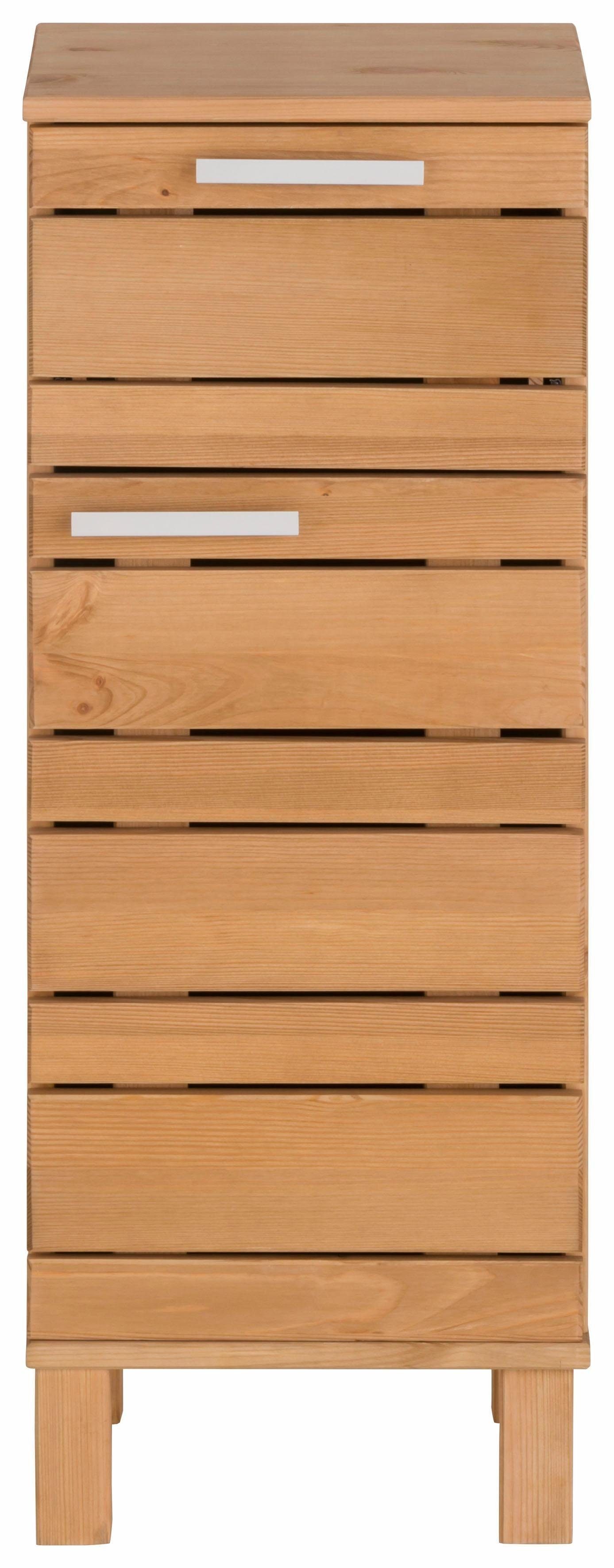 verstellbarer Unterschrank Einlegeboden 30,5 natur Massivholz, cm, Home affaire Breite Josie aus