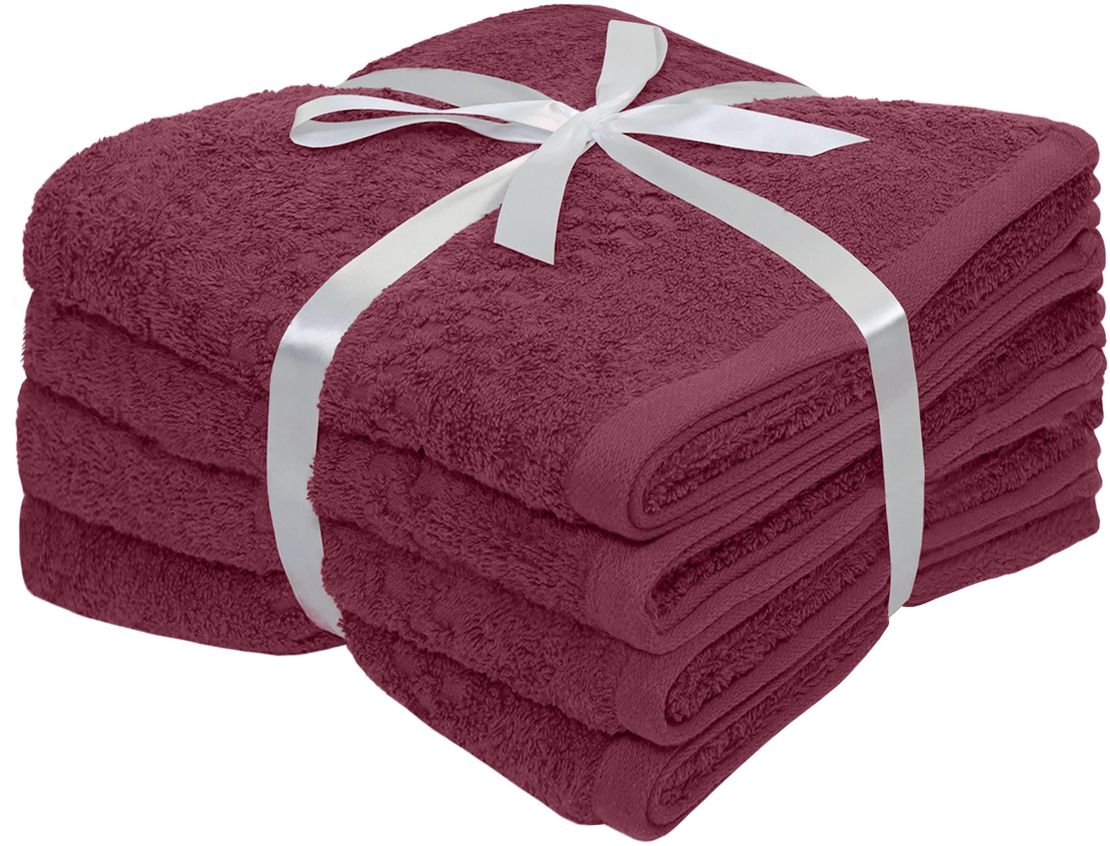 OTTO home Handtuch Regona, Handtücher 50x100cm, flauschig und weich, 500gr/m², Frottier (Set, 4-St), Premium Handtücher mit Bordüre, Set, 100% Baumwolle, 5 Jahre Garantie