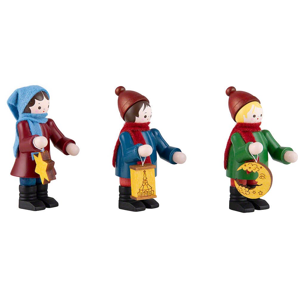 Volkskunstwerkstatt Romy Thiel Dekofigur Thiel-Figuren Lampionkinder (3-teilig - bunt - 6cm) von Romy Thiel