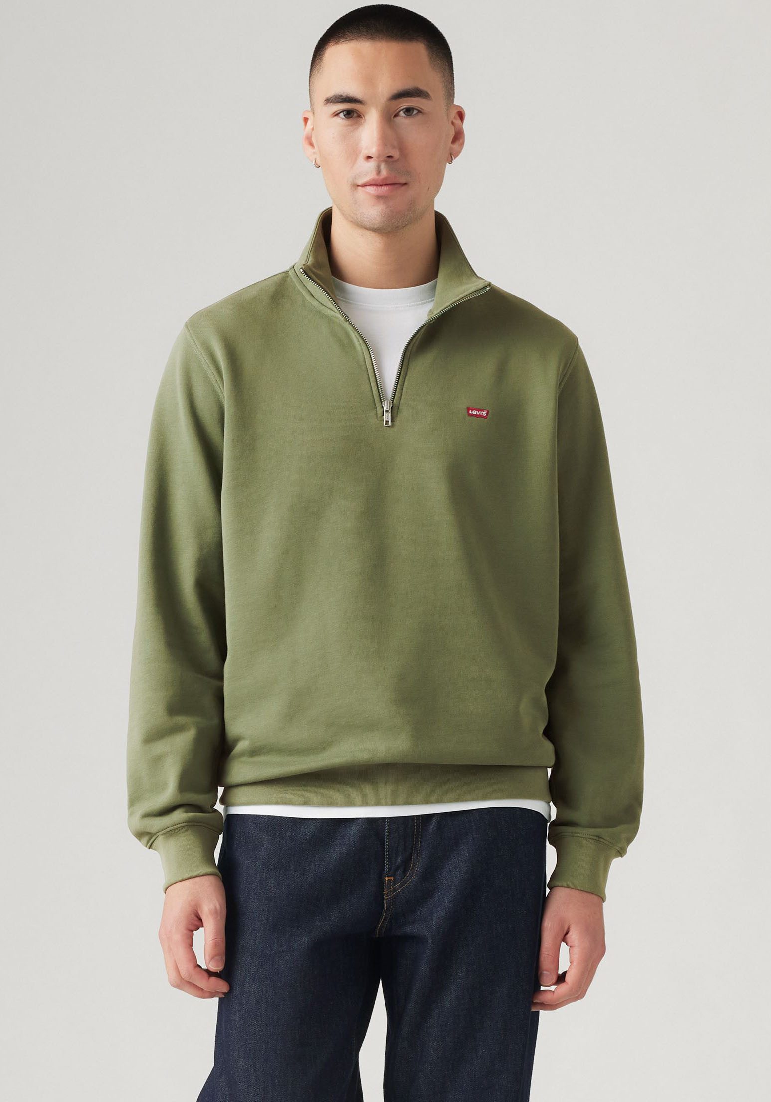 Levi's® Sweatshirt ORIGINAL HM 1/4 ZIP mit Troyer-Kragen und Logo-Stickerei günstig online kaufen