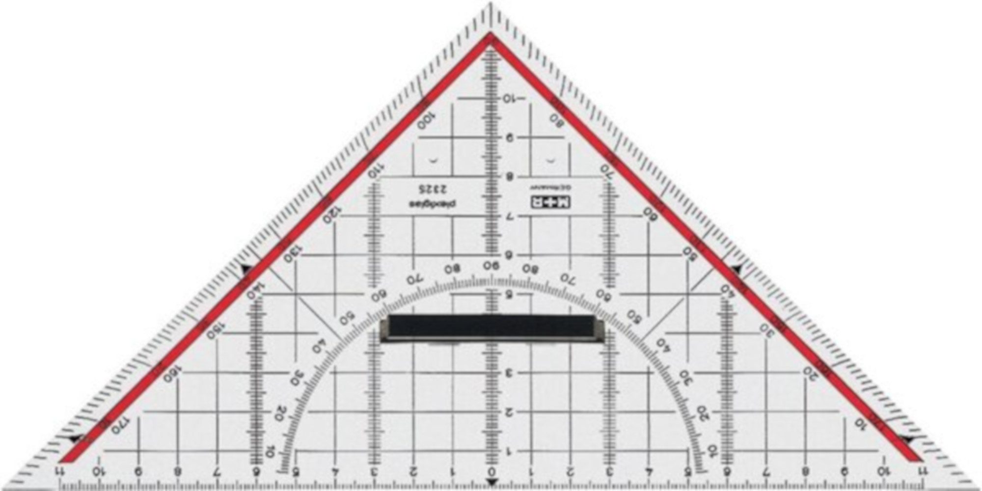 Geodreieck M+R Zeichendreieck 25 cm m. Griff 2325 Geometriedreieck