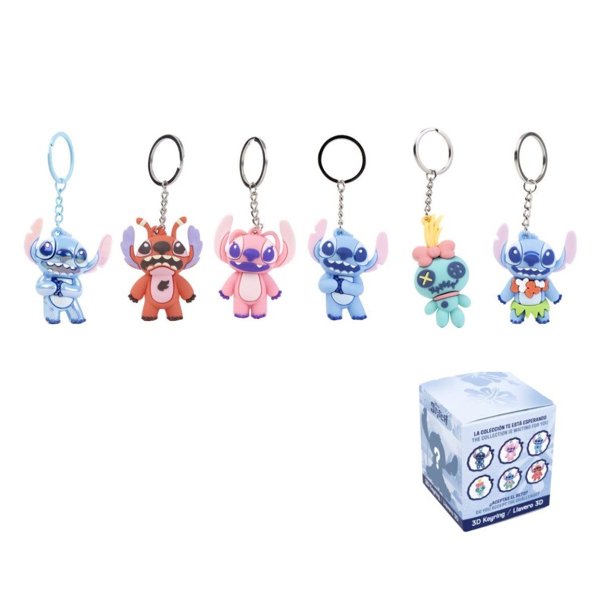 Lilo & Stitch Schlüsselanhänger Blind Box Mystery Pack zufälliges Motiv für Fans (1-tlg)