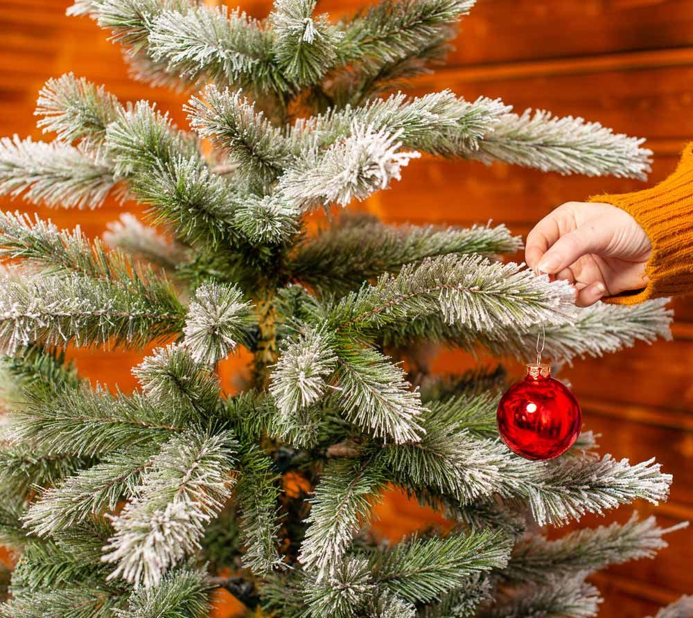 Evergreen Classics Künstlicher Weihnachtsbaum Frost Kiefer, Kunstschnee