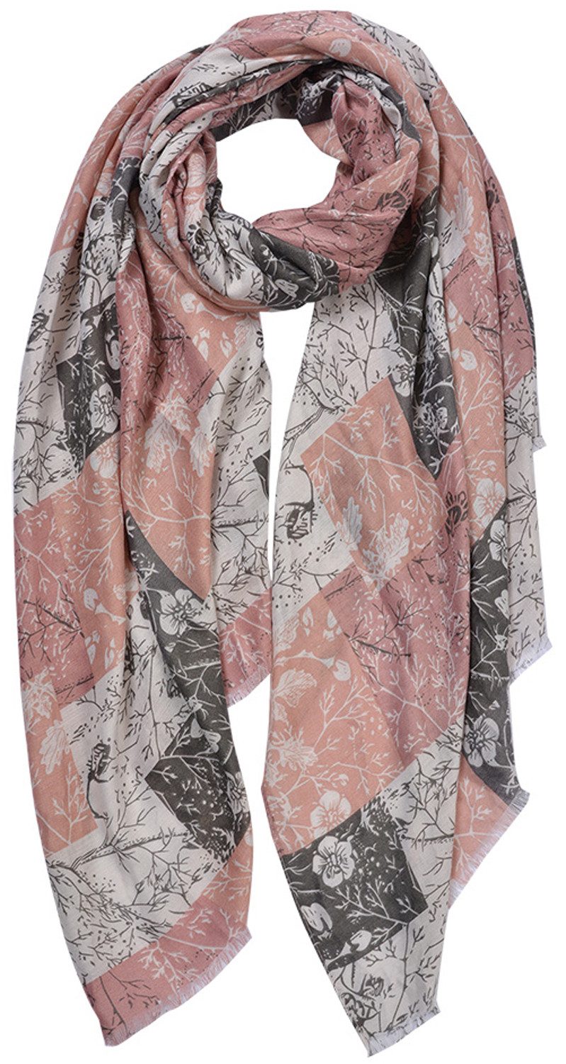 Juleeze Schal Gentle Breeze, (1-St. 1-teilig), leichter Damen Schal mit floralem Muster