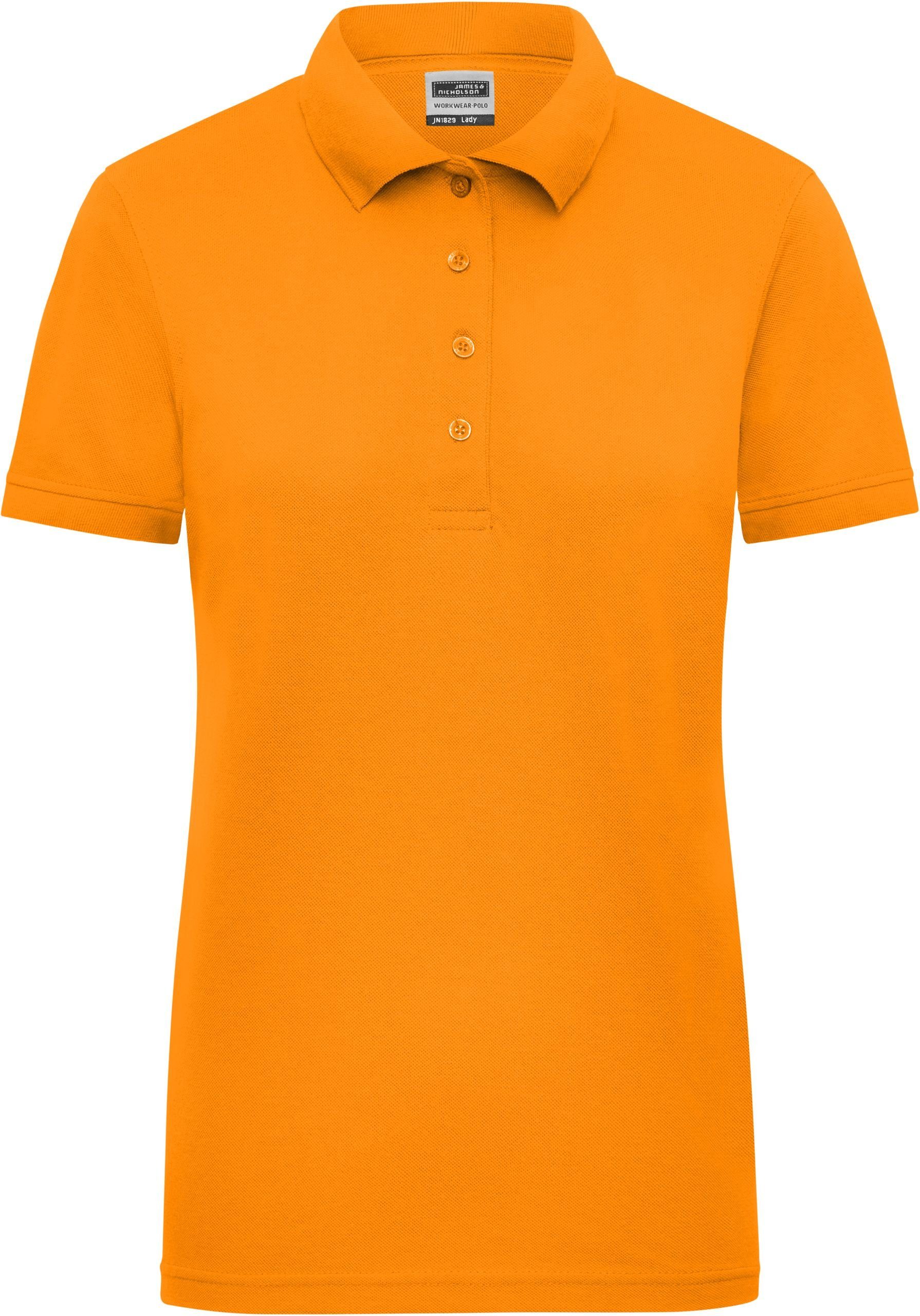 James & Nicholson Poloshirt Damen Signal Workwear Polo NEON ORANGE | Poloshirts