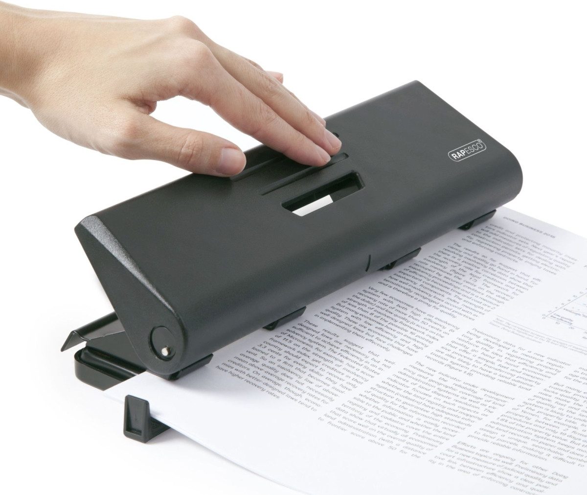 RAPESCO Locher Locher 75-P 4-fach 16 Blatt schwarz