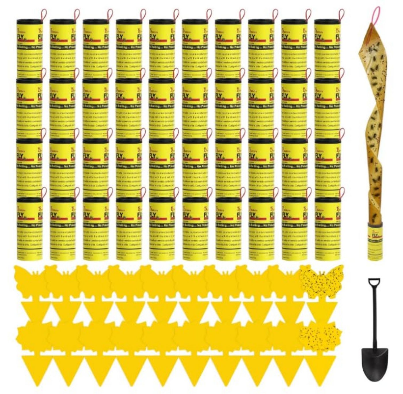 FEBCAT Insektenfalle Fruchtfliegenfalle 60 Stück Klebefalle Gelbsticker fliegende Insekten, Gelbsticker, klebend, flexibel einsetzbar, einfach anzubringen