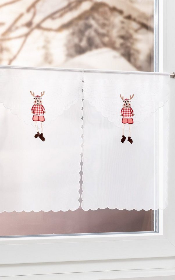 Scheibengardine SET Scheibenhänger Weihnachtswichtel, LYSEL®, (1 St),  transparent, HxB 45x30cm